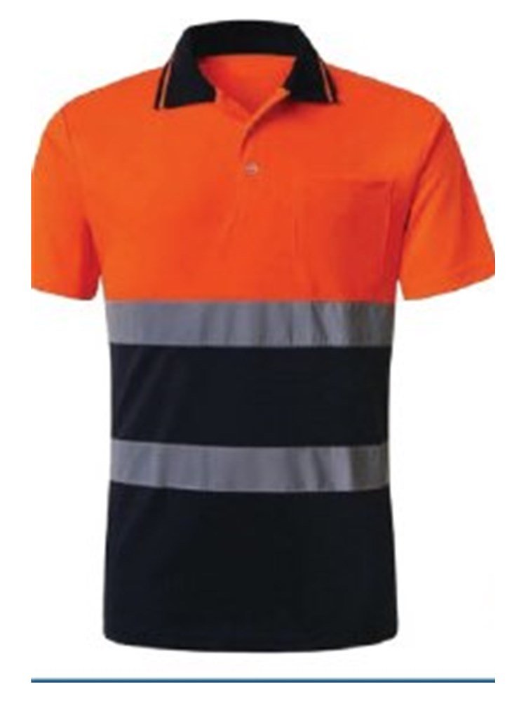 Two-Tone Short Sleeve Polo